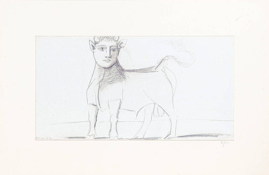 Pablo Picasso, Toro Con Rostro Humano Sketch for "Guernica", 1937
