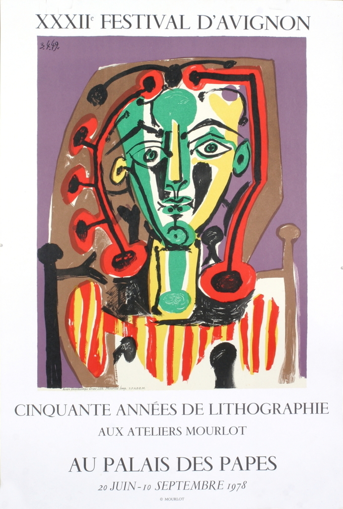 Pablo Picasso, Palais des Papes, Tete de Femme, 1978