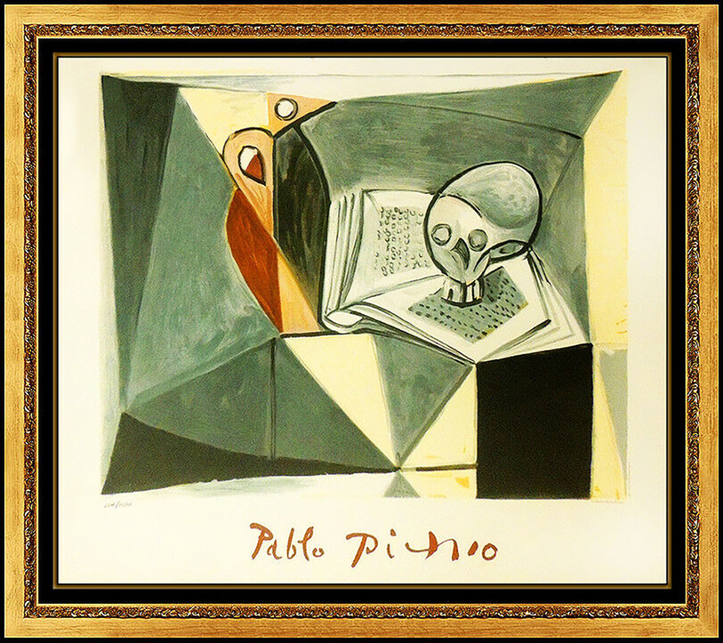 Pablo Picasso, Tete de Mort et Livre, 1982