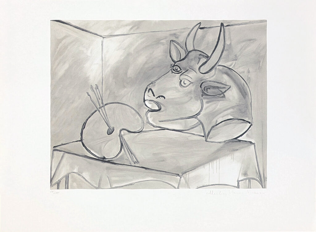 Pablo Picasso, NATURE MORTE A LA PALETTE ET A LA TETE, 1979-1982