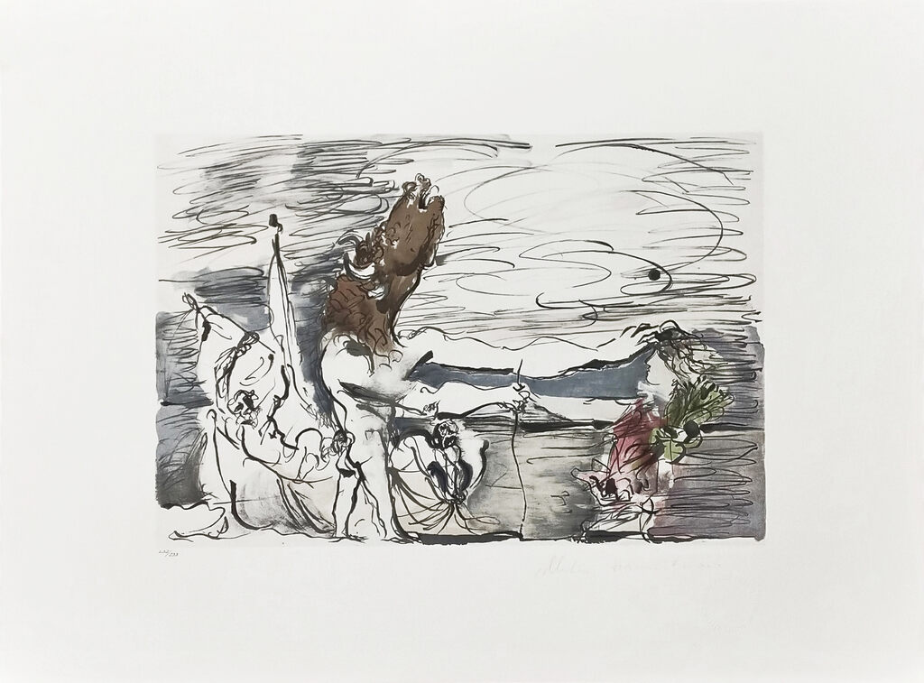 Pablo Picasso, MINOTAURE AVEUGLE CONDUIT PAR UNE PETITE FILLE, 1979-1982