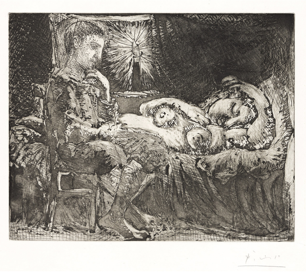 Boy and Sleeping Girl with Candle, image 1