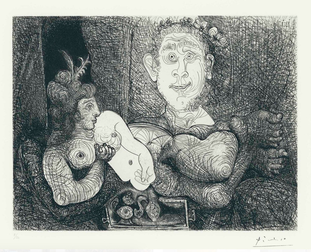 Pablo Picasso, La Coulisses De Tableau, 1970