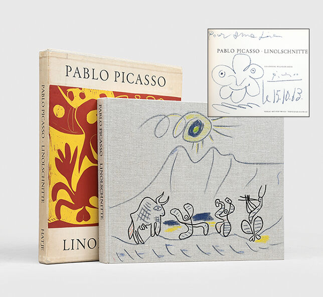 Pablo Picasso, Two original crayon drawings by Picasso, 1962