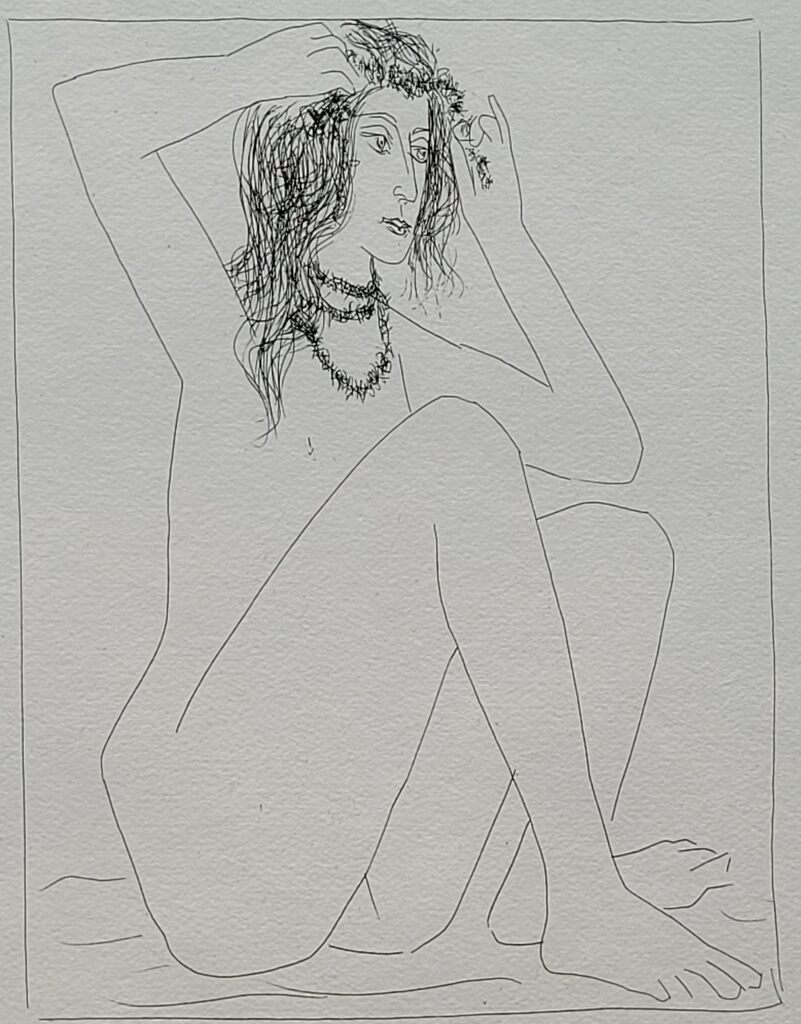 Pablo Picasso, Femme nue se couronnant de fleurs (Nude with Flowered Crown), 1930