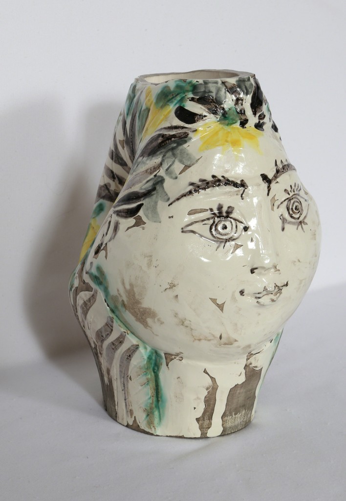 Woman's Head, Decorated with Flowers, image 1