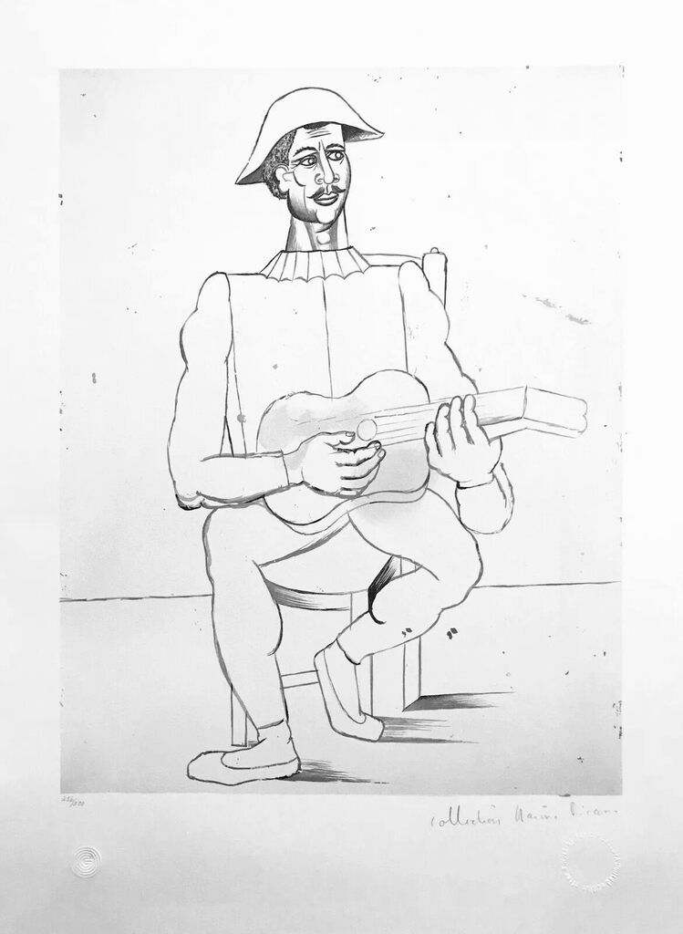 Pablo Picasso, ARLEQUIN MOUSTACHU A LA GUITARE, 1979-1982