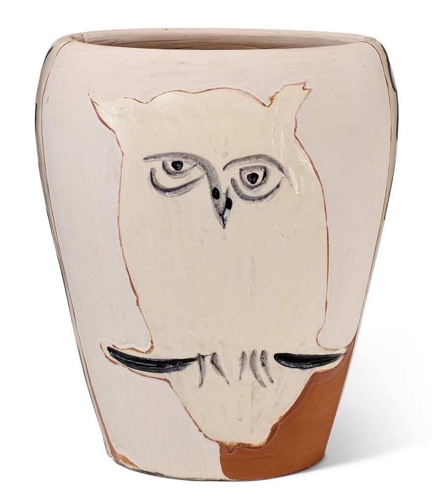 Visage et Hibou (Face and Owl),1958, image 1