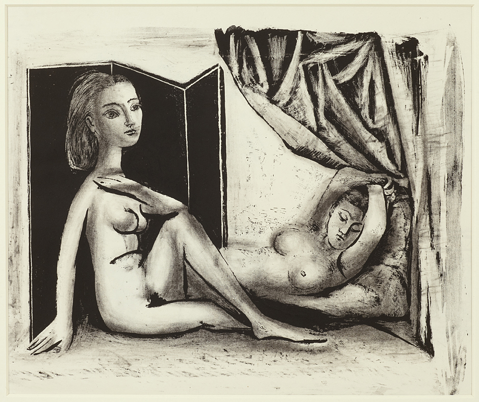 Pablo Picasso, Les deux Femmex nues State 7b (5th January 1946), 1946