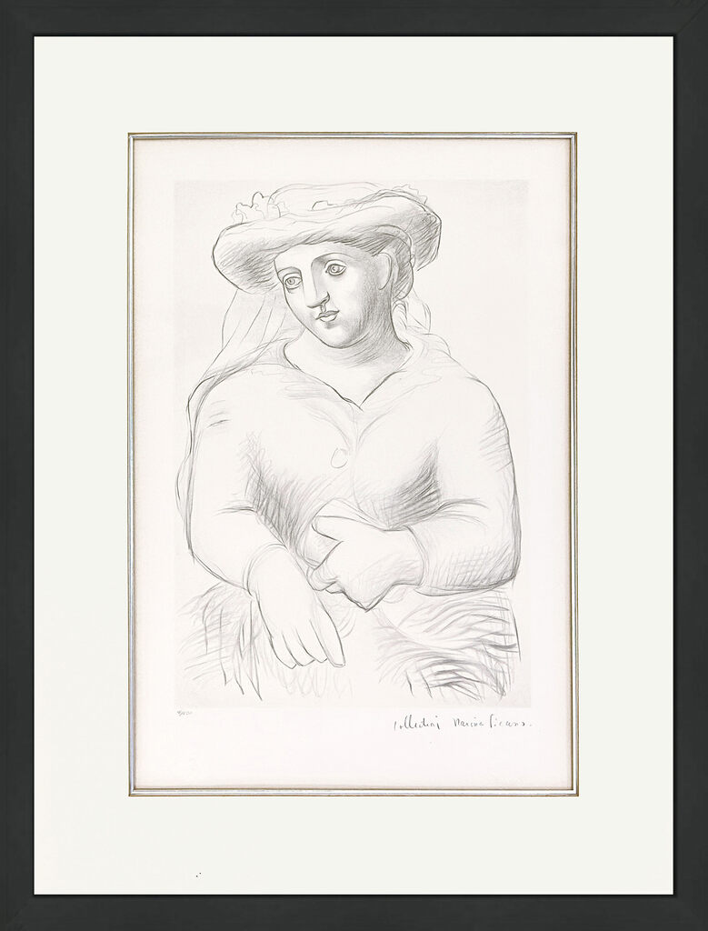 Pablo Picasso, Femme au Chapeau et au Missel (Marina Picasso estate signed lithograph), 1979-1982