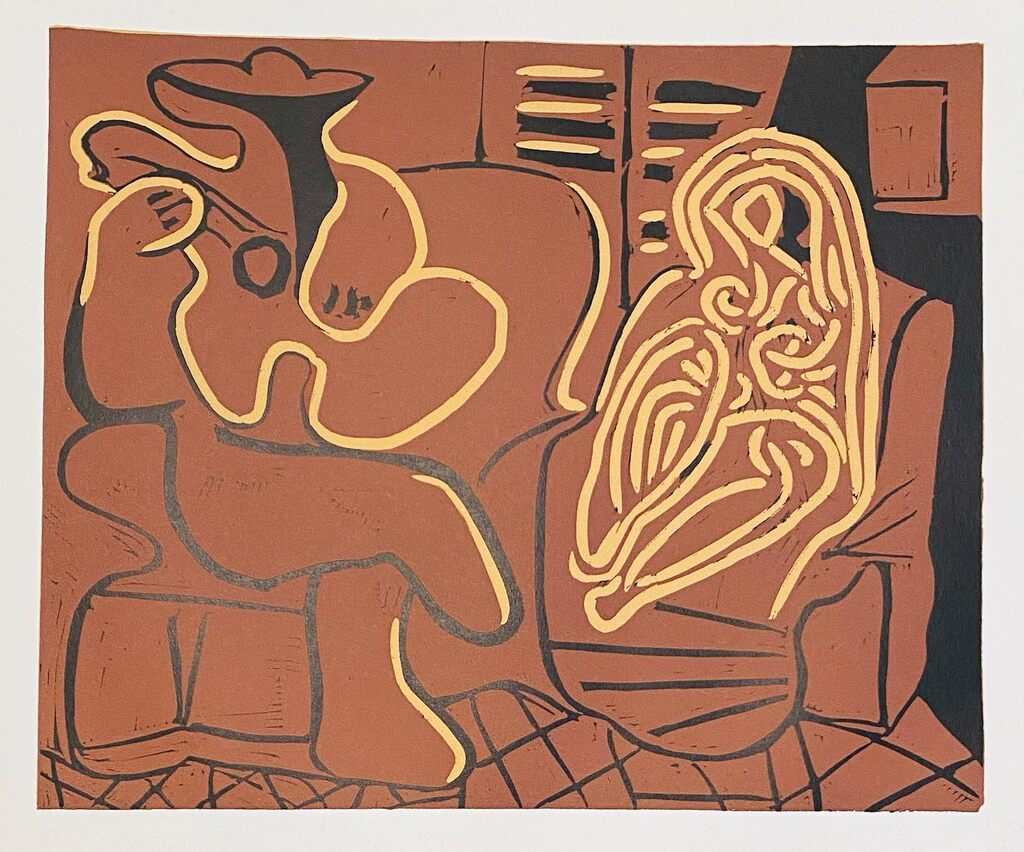 Femme dans un fauteuil et guitarist, image 1