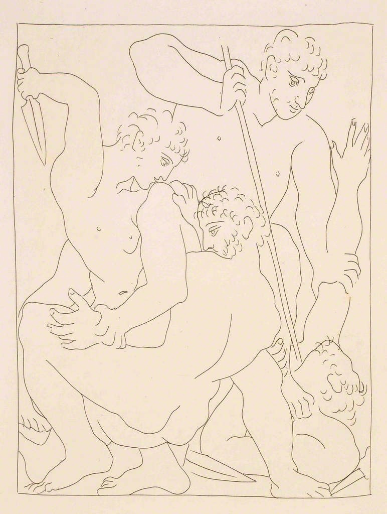 Pablo Picasso, Combat pour Andromède entre Persée et Phinée - From "Les Métamorphoses d'Ovide", 1931
