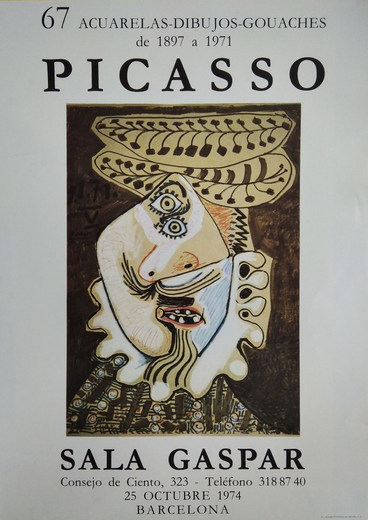 Pablo Picasso, Sala Gaspar: 67 acuarelas - dibujos - gouaches de 1897 a 1971, 1974