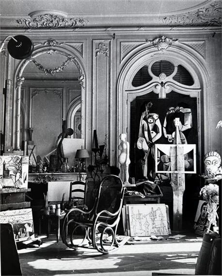 Pablo Picasso, Inside Pablo Picasso's studio, Cannes, 1956