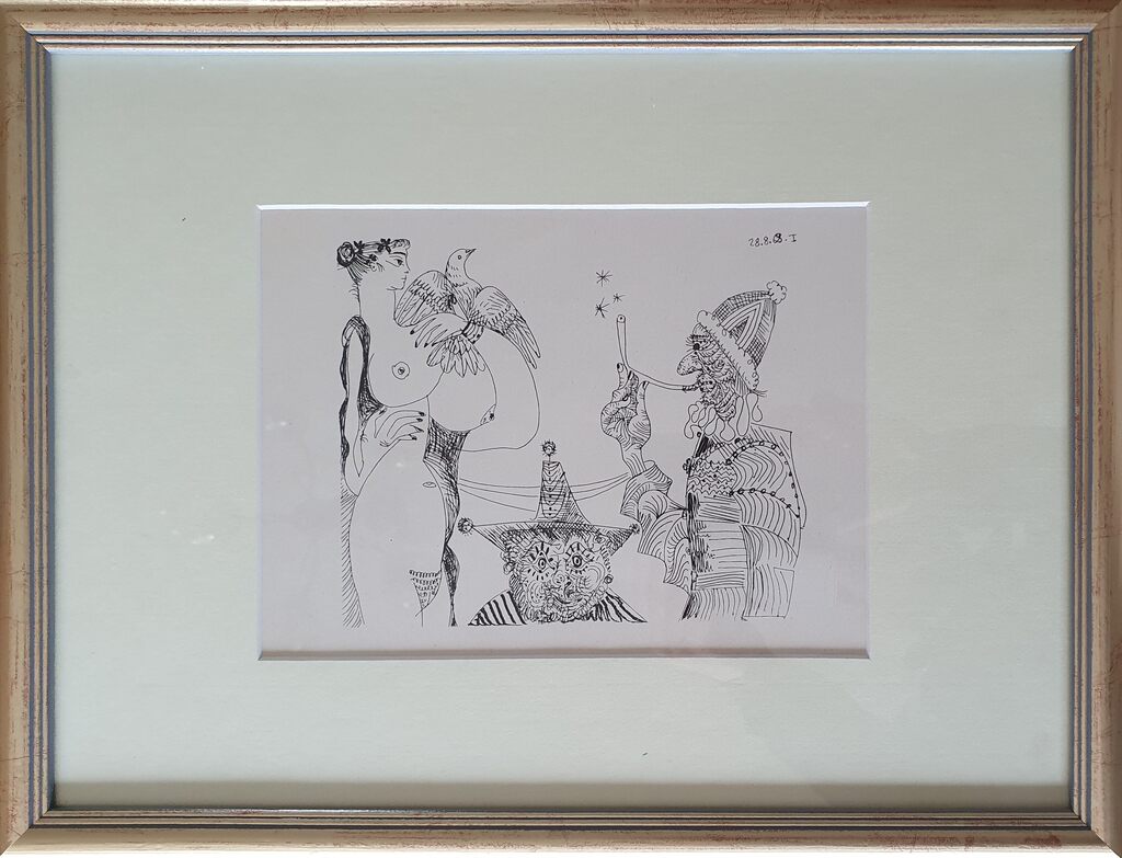 Smoker in Papal Cap, image 1