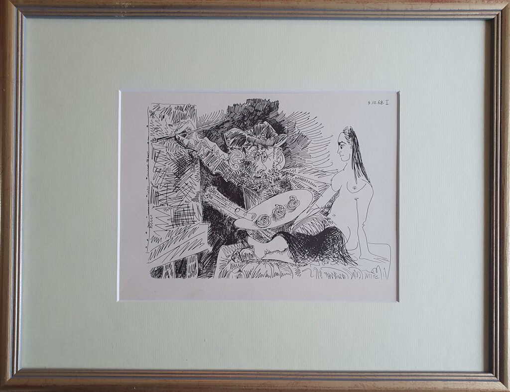 Painter with a Sulking Model, image 1