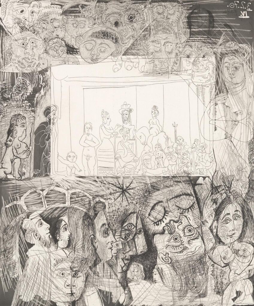 Pablo Picasso, Ecce Homo after Rembrandt IV State V 03-02-1970, 1970