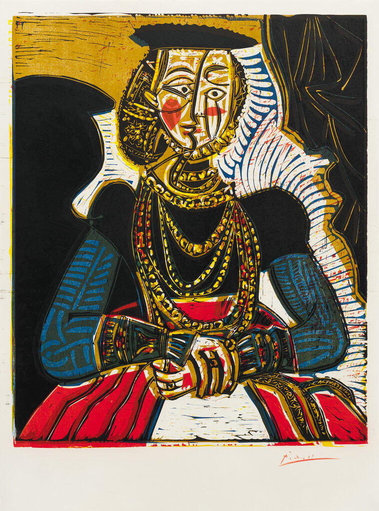 Pablo Picasso, Portrait de jeune fille, d'après Cranach le Jeune, II, 1958