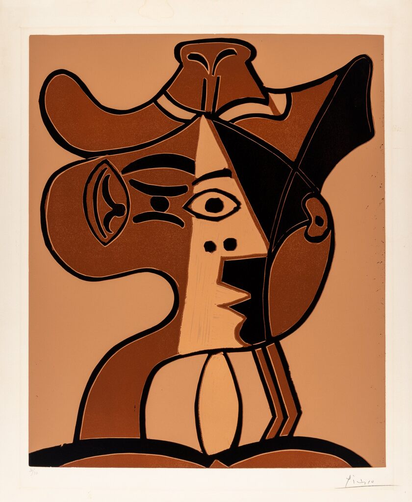 Pablo Picasso, Grand tête de femme au chapeau, 1962