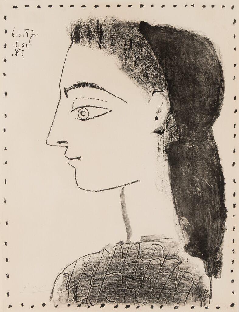 Pablo Picasso, Jacqueline au mouchoir noir, 1958
