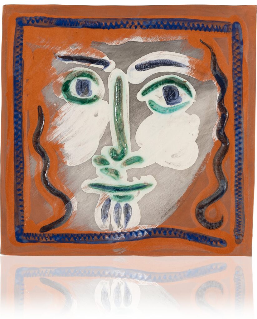 Pablo Picasso, Visage aux cheveux bouclés (A.R. 573), 1968