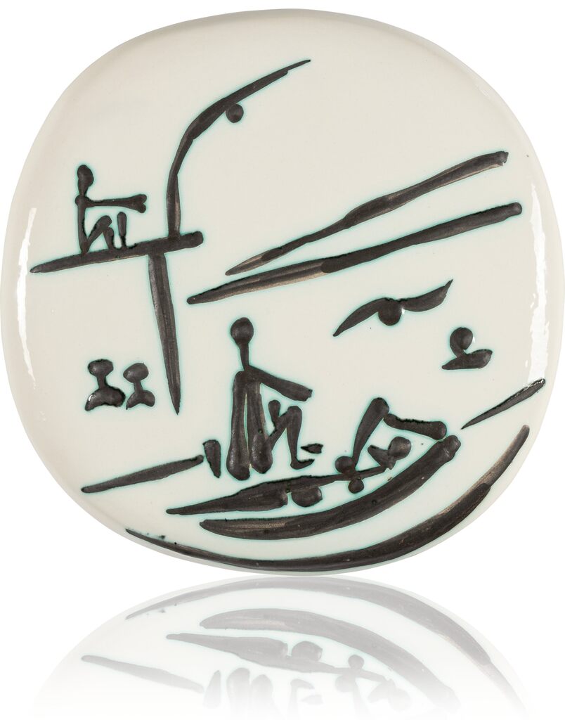 Pablo Picasso, Scène de plage (A.R. 389), 1956