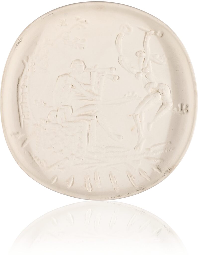 Pablo Picasso, Joueur de diaule et faune (A.R. 342), 1956