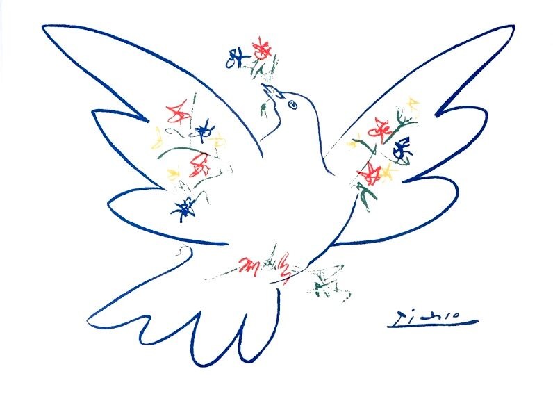 Pablo Picasso, Dove with flowering branches, 1999