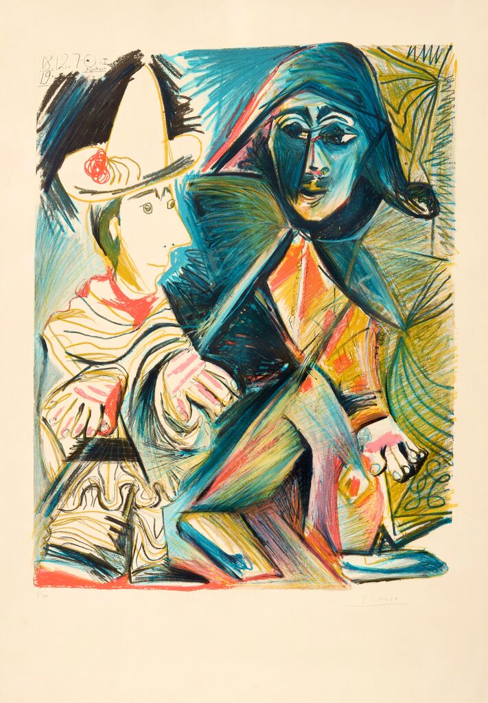 Pablo Picasso, Le Clown et l’Arlequin, 1971-1972