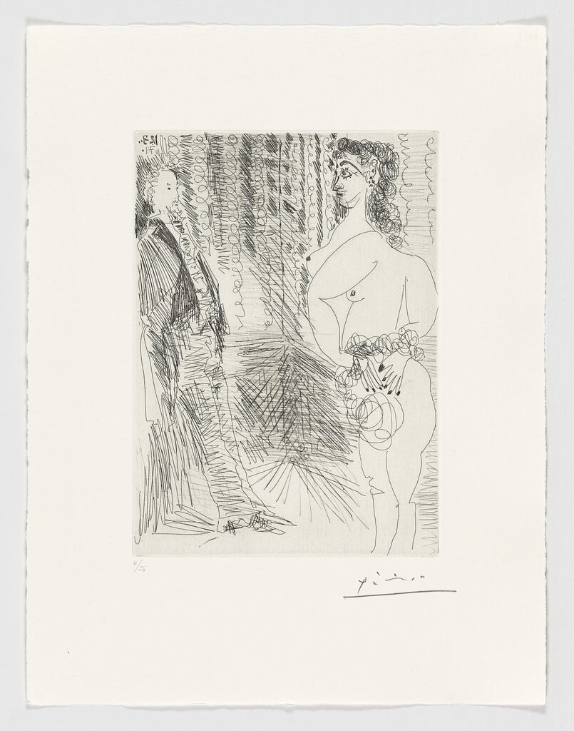 Pablo Picasso, Le Cabinet particulier. Degas et une fille, 1971