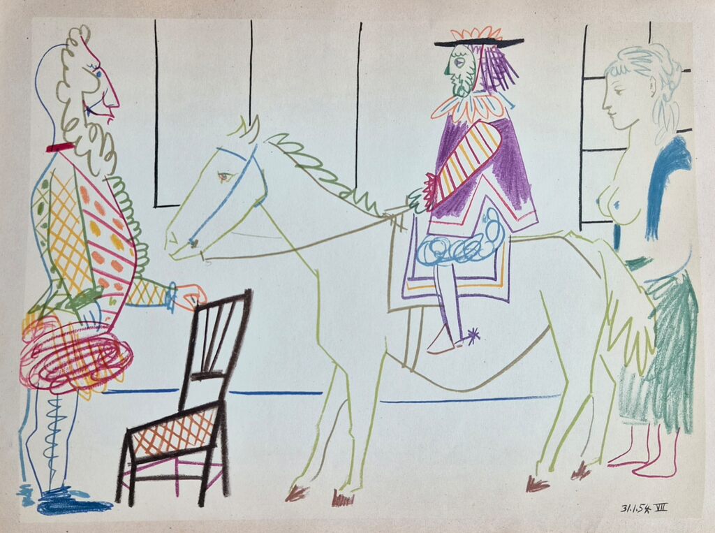 Pablo Picasso, La Comédie Humaine – 31.1.54 VII, 1954