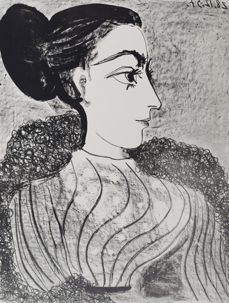 Pablo Picasso, Woman with a Hair Bun | Femme au chignon, 1957