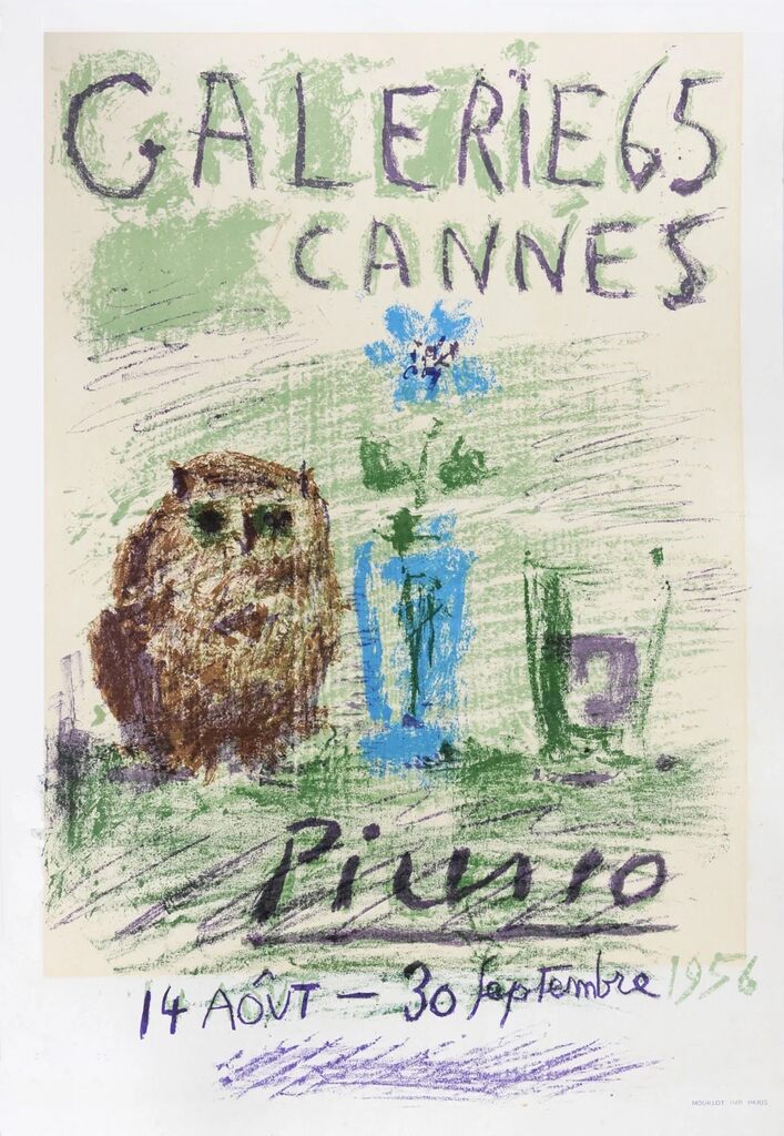 Pablo Picasso, Owl, Flower and Glass, 1956