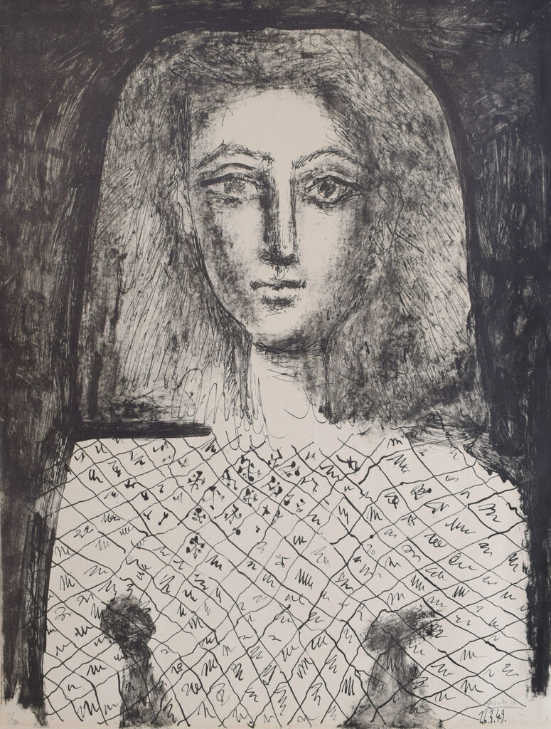 Pablo Picasso, The Checked Blouse (Françoise Gilot) | Le corsage à carreaux (Françoise Gilot), 1949