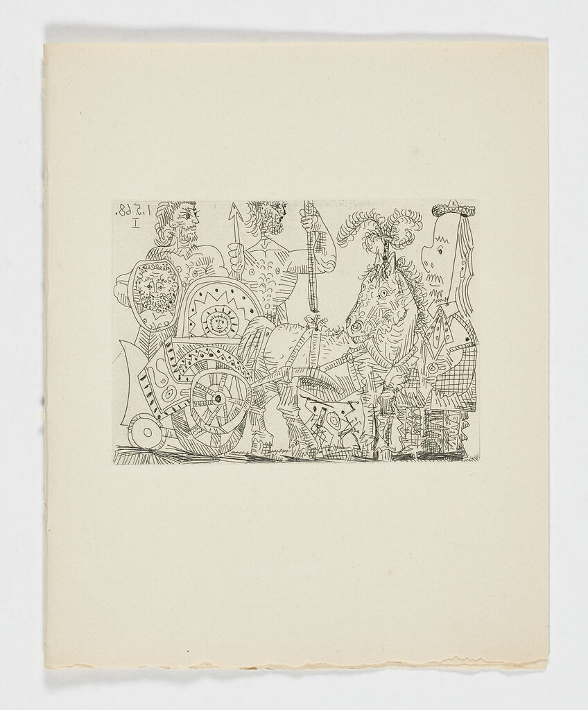 Pablo Picasso, Circus: Roman Chariot and Clown, 1968