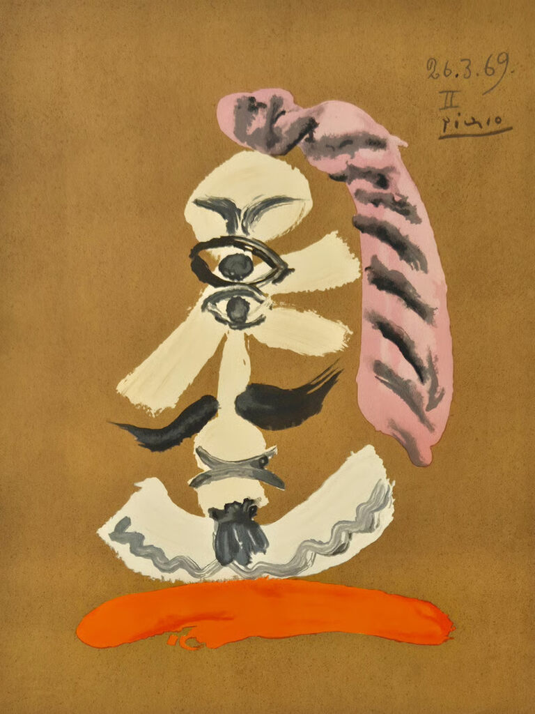 Pablo Picasso, One plate, from Les Portraits Imaginaires (4), 1969