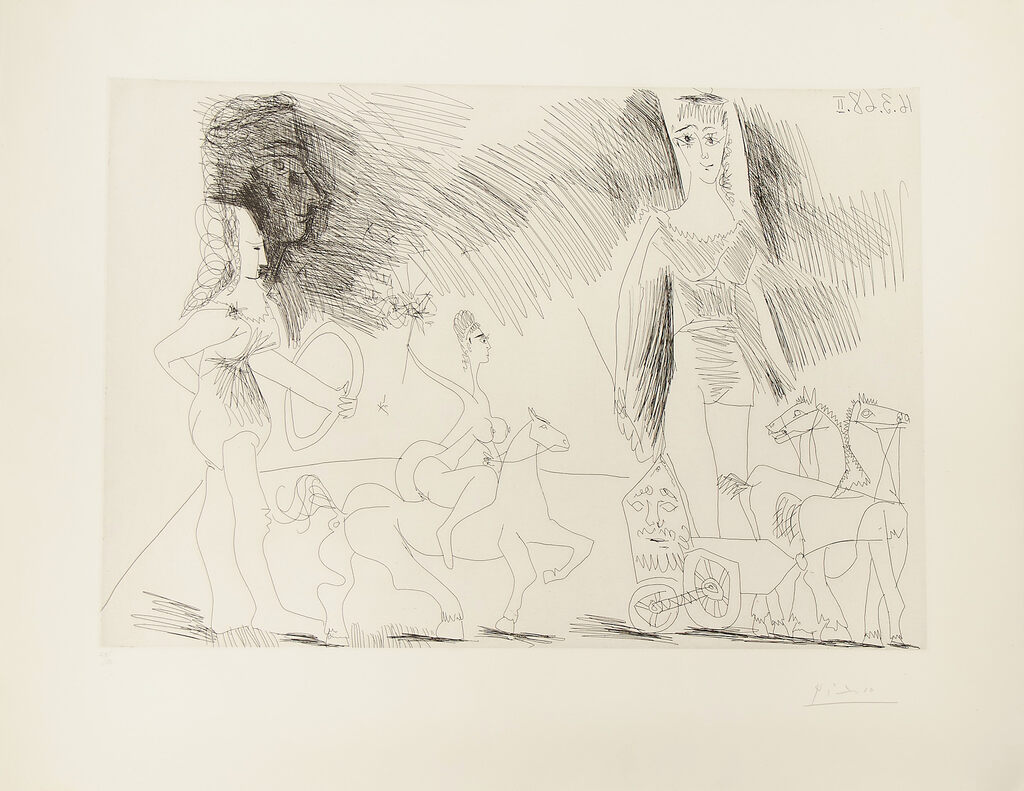Pablo Picasso, Jinetes y malabaristas, 1968