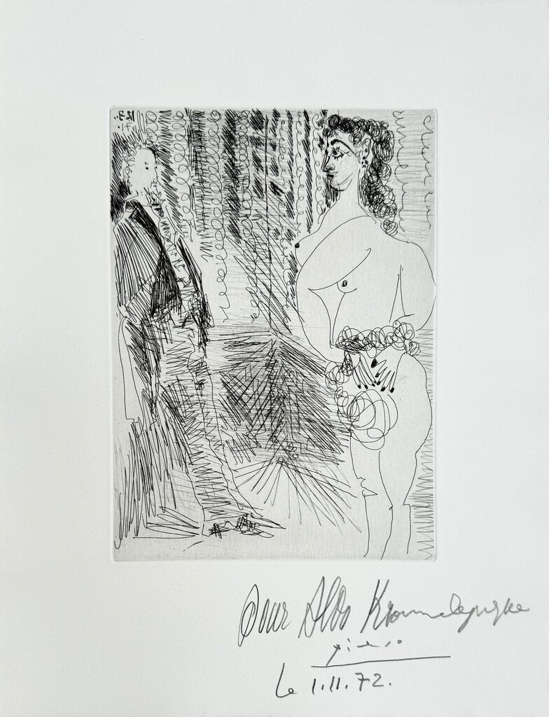 Pablo Picasso, Le Cabinet particulier, Degas et une fille, 1972