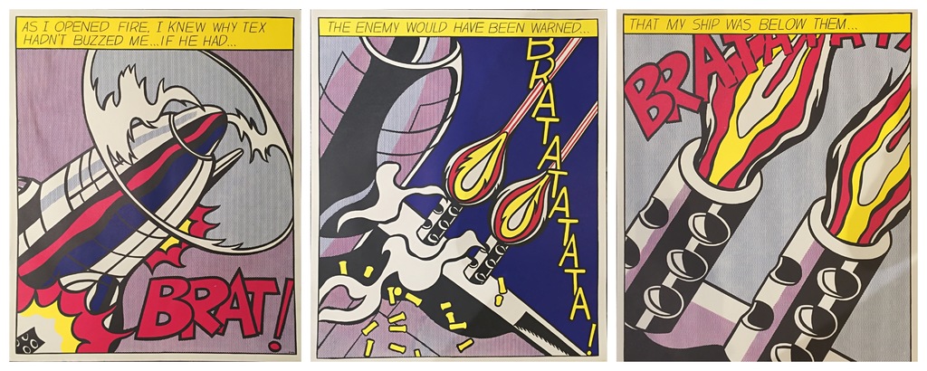 Roy Lichtenstein, As I Opened Fire... (Triptych), 1997 