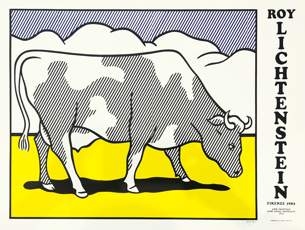 Roy Lichtenstein, Cow Going Abstract Tryptic, 1974