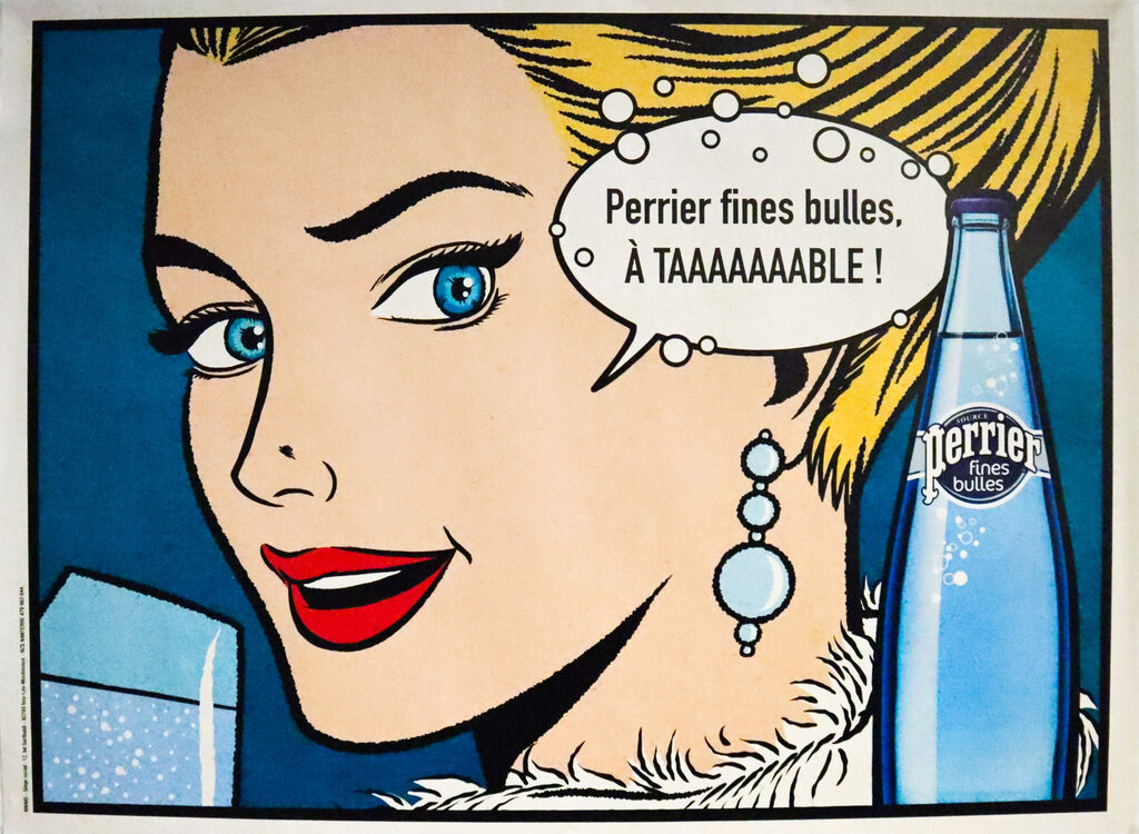 Roy Lichtenstein, 2010 French Advertisement Poster, Perrier Inspired by Roy Litchtenstein (Horizontal), 2010