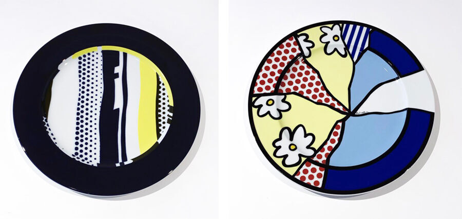 Roy Lichtenstein, Untitled (Rosenthal Plate 1) & Untitled Plate (Waterlily) - (2점 세트), 1990
