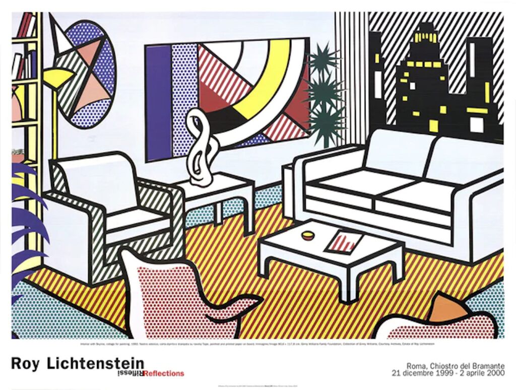 Roy Lichtenstein, Interior with Skyline, Collage for Painting, 2000