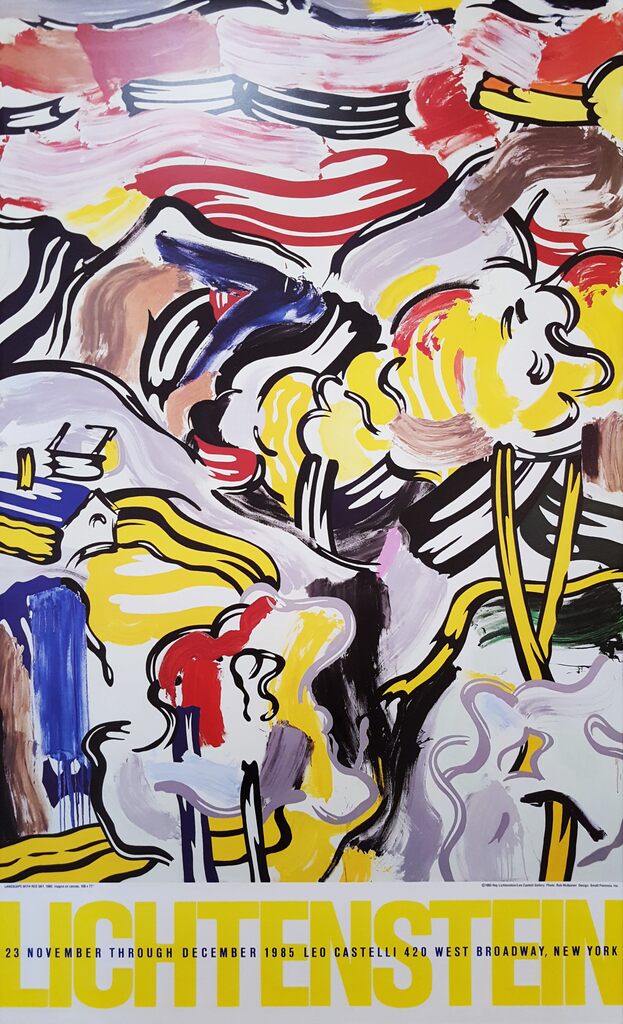 Roy Lichtenstein, Leo Castelli Gallery (Landscape with Red Sky), 1985