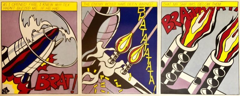 Roy Lichtenstein, Vintage Offset Lithograph Triptych Roy Lichtenstein Pop Art Stedelijk Print, 20th Century