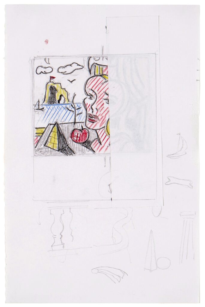 Roy Lichtenstein, Still Life with Head in Landscape (Studies), 1976