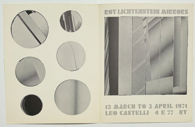 Roy Lichtenstein, Roy Lichtenstein Mirrors 1971 (Roy Lichtenstein Castelli gallery announcement), 1971