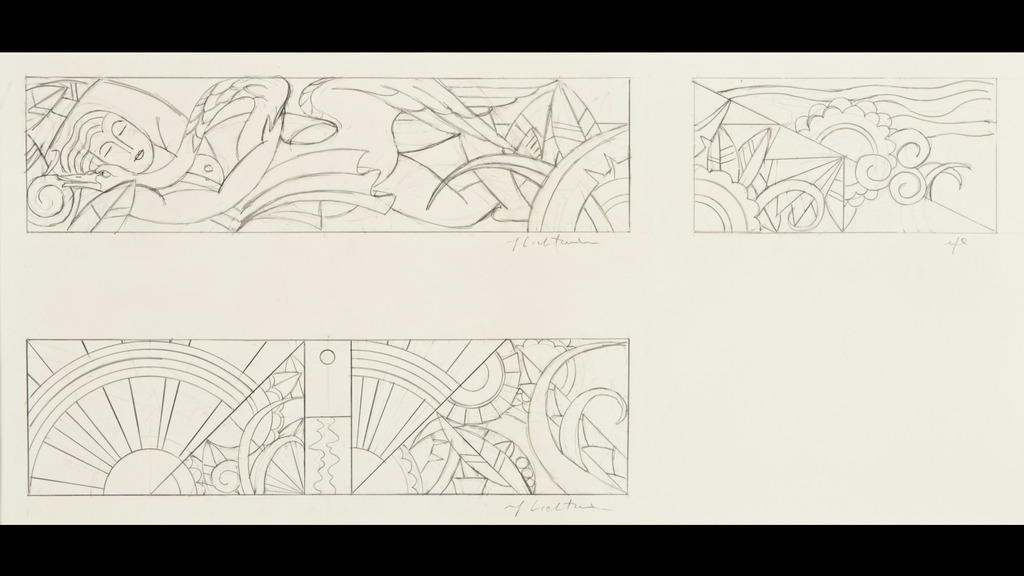 Roy Lichtenstein, Untitled (Sheet of Studies for Leda & the Swan), 1968