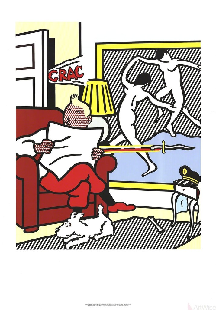 Roy Lichtenstein, Tintin Reading, 1995