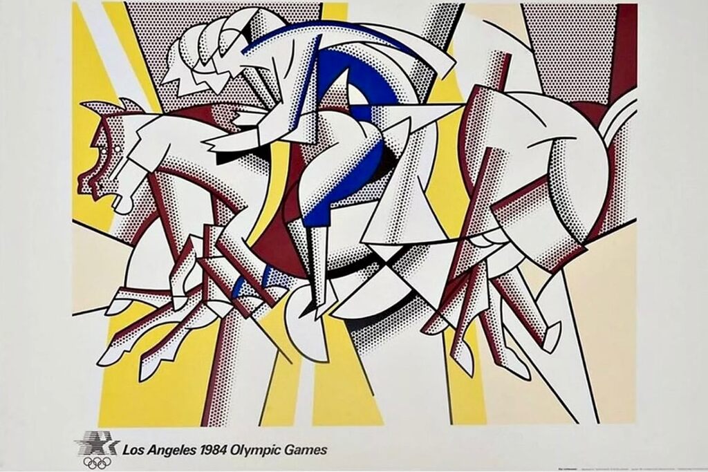 Roy Lichtenstein, Roy Lichtenstein Hand-Signed 1984 Los Angeles Olympic Games Poster, 1982